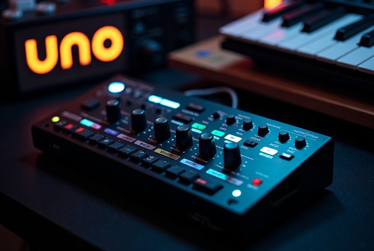 The M-Audio Uno cable-style interface laid flat