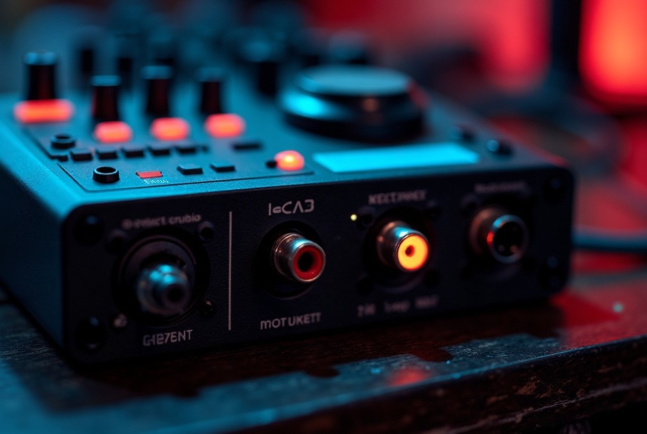 Rear bracket I/O ports of the ZXR showing S/PDIF, headphone, and RCA connectors